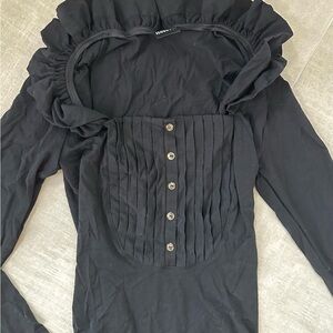 Wolford Black Long Sleeve Shapewear Bodysuit